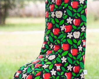 Custom Boot Bag - Red & Black Apples