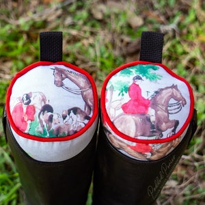 Custom Boot Trees - Foxhunt Toile Print