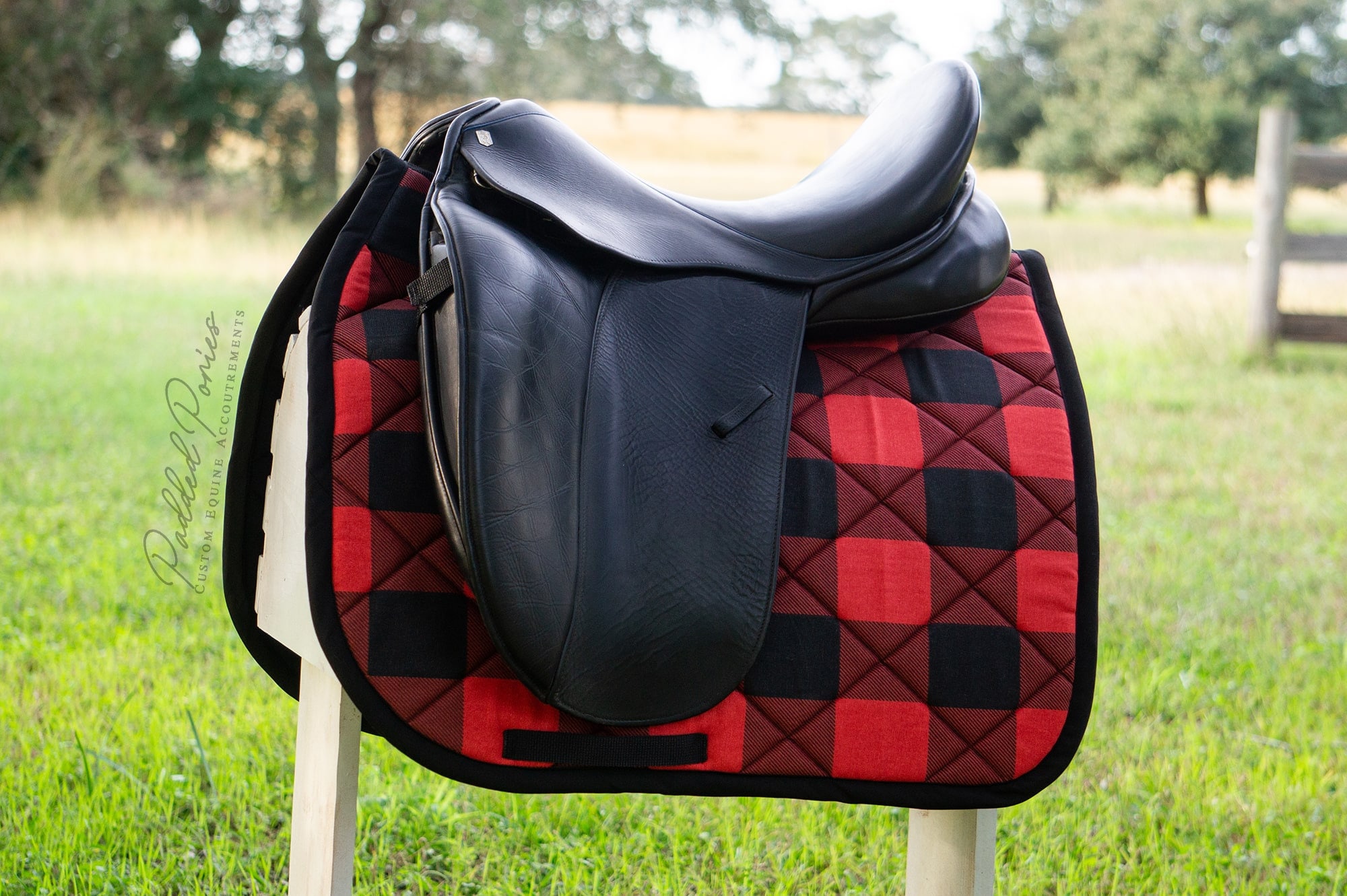 Tapis De Selle Dressage Personnalisé Rouge, Blanc, Bleu, Motif Bandana, En Coton