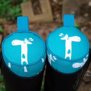 Custom Boot Trees - Turquoise Giraffes