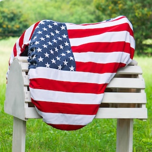 Custom Saddle Cover - USA American Flag - English and Western