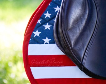 Couverture De Selle Personnalisée Patriotic Stars N' Stripes - 4 Juillet - Anglais & Western