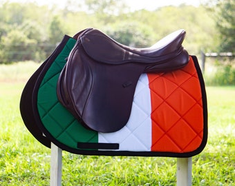 Custom Saddle Pad - Ireland Irish Country Flag - English and Western