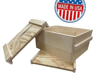 Unassembled Langstroth Beehive Kit - 8/10 Frame Wooden Hive for Beekeeping