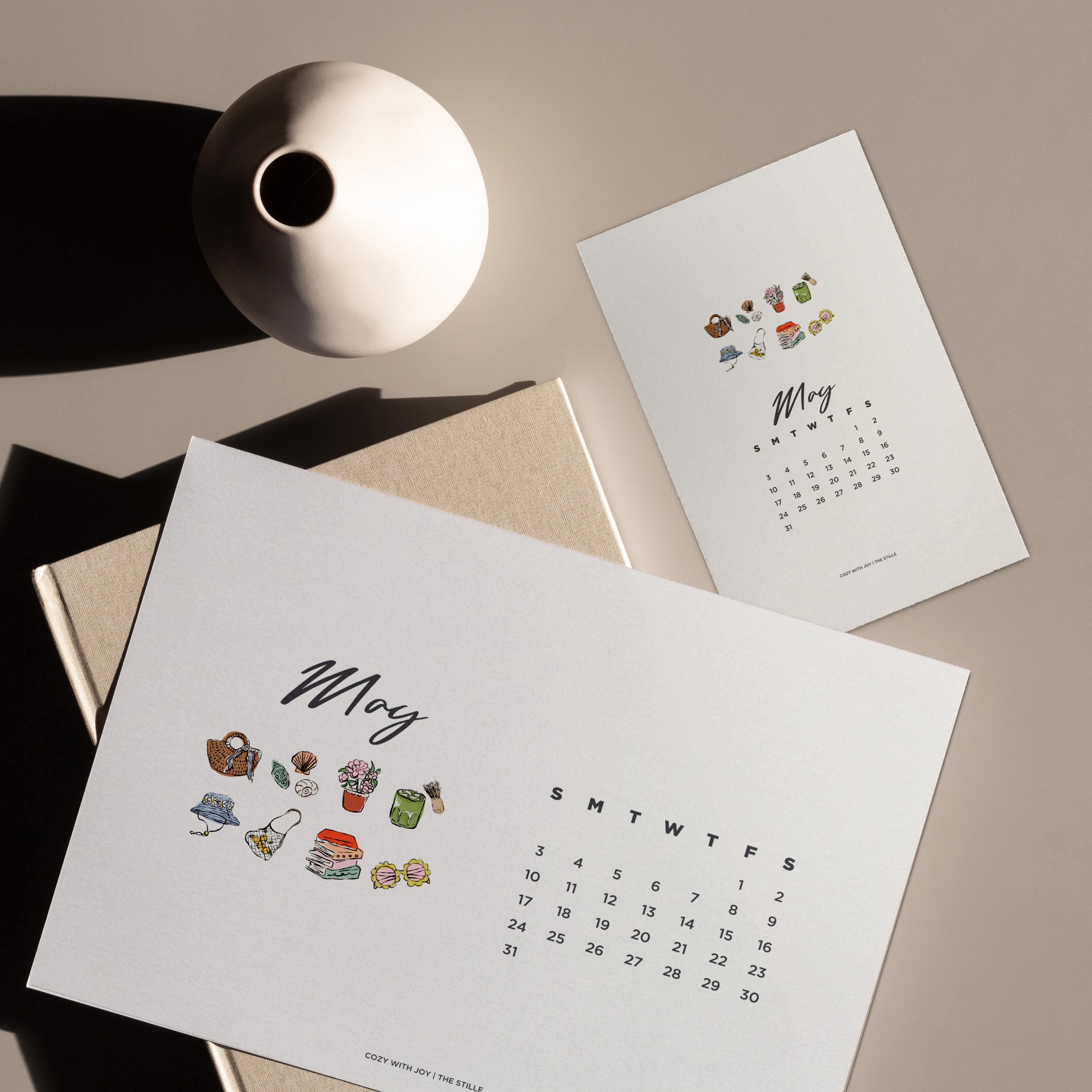 Calendario imprimible de mayo de 2026 / Ilustraciones caprichosas ...