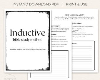 Grundlegende Vorlage für die induktive Bibelstudienmethode (druckbare PDF-Datei)