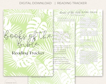 Books of the Bible Reading Tracker, Chapter-by-Chapter Progress Checklist PDF