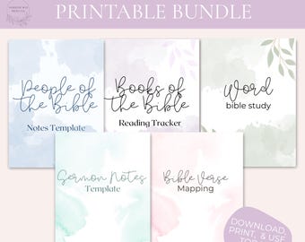 Complete Christian Morning Routine Bundle | Verse Mapping, Sermon Notes, Word Study (Digital Download)