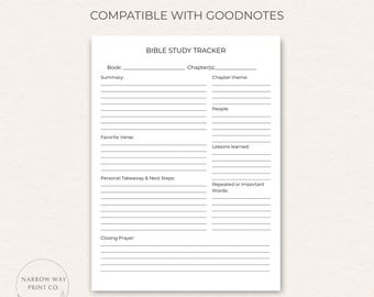 Szablon do cyfrowego studium Biblii (do druku w formacie PDF)