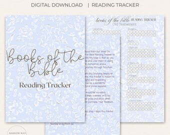 Bible Reading Tracker Printable, Minimalist Books of the Bible Chapter Checklist