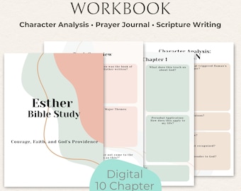 Book of Esther Bible Study, Esther Bible Study, 10-Day Scripture Writing Plan, Printable Women's Bible Study PDF, Digital Devotional Journal