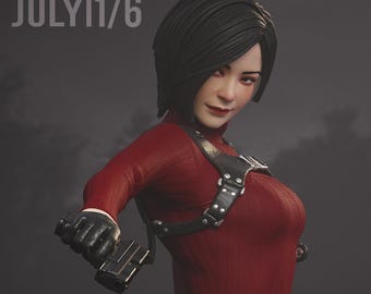 Ada Wong Figurine 1/10 and 1/6 Scale Resident Evil Hand Painted Model / DIY Kit 11 pcs