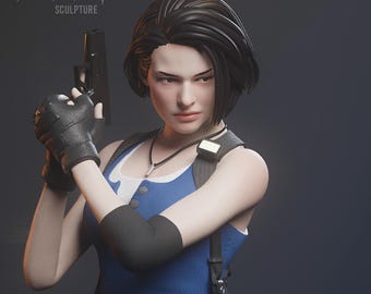 Jill Valentine Figurine 1/10 and 1/6 Scale Resident Evil Hand Painted Model / DIY Kit 16 pcs