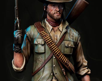 John The Gunslinger Figurine 1/12 and 1/6 Scale Painted Model / DIY Kit 18 pcs