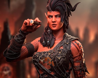 Karlach Figurine 1/12 and 1/6 Scale Baldur's Gate 3 Hand Painted Model / DIY Kit 11 pcs