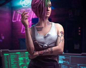 Judy Alvarez Figurine 1/12 and 1/6 Scale Cyberpunk 2077 Hand Painted Model / DIY Kit 18 pcs