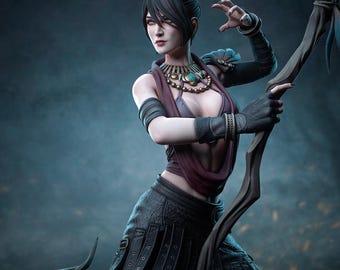 Morrigan Figurine 1/10 and 1/6 Scale Dragon Age Hand Painted Model / DIY Kit 23 pcs
