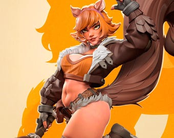 Squirrel Girl Figurine 1/12 and 1/6 Scale Marvel Hand Painted Model / DIY Kit 11 pcs