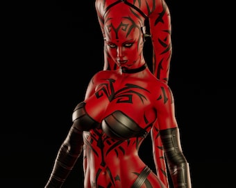 Darth Talon Figurine 1/12 and 1/6 Scale Star Wars Painted Model / DIY Kit 17 pcs