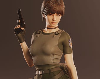 Rebecca Chambers-beeldje schaal 1/10 en 1/6 Resident Evil handgeschilderd model/bouwpakket 19 stuks