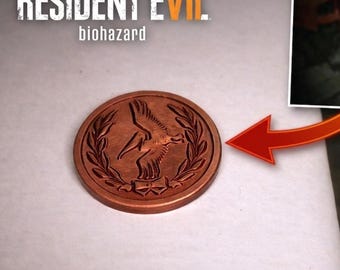 Coin 5 ct Resident Evil Biohazard Hand Painted Cosplay Replica / DIY Kit 5 pcs