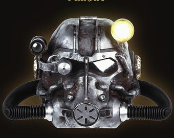T-60 Power Armor Helmet Fallout Hand Painted Cosplay Replica / DIY Kit 39 pcs