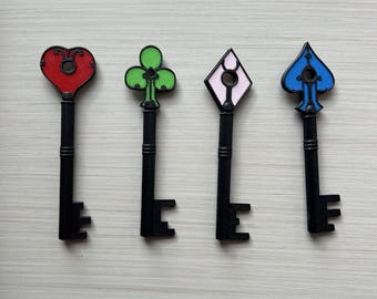 Manor Keys Resident Evil Hand Painted Cosplay Replica / DIY Kit 8 pcs