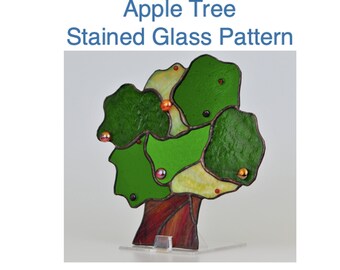 Apple Tree stained glass pattern - PDF download