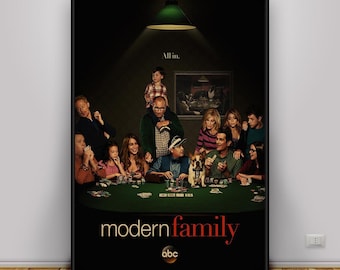 Modern Family Poster, Phil Dunphy and Claire Dunphy Wall Art, TV Series Print, Gift Poster