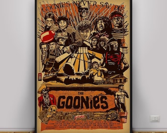 The Goonies Poster, Classic 80s Adventure Wall Art, Richard Donner Movie Decor, Treasure Hunt Film Print, Gift Poster