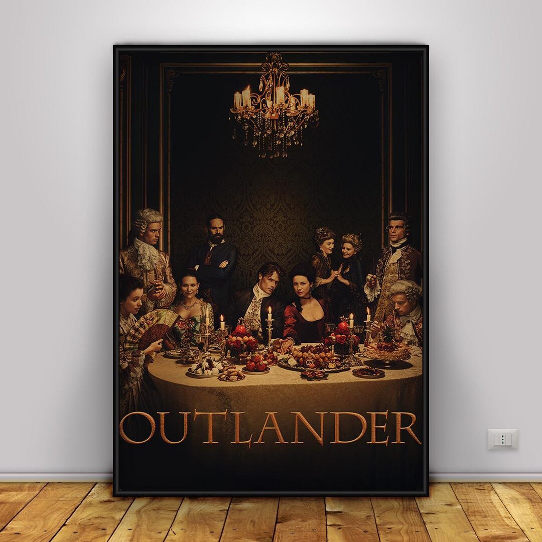 Outlander Poster, Jamie Fraser and Claire Fraser Wall Art, TV Series ...