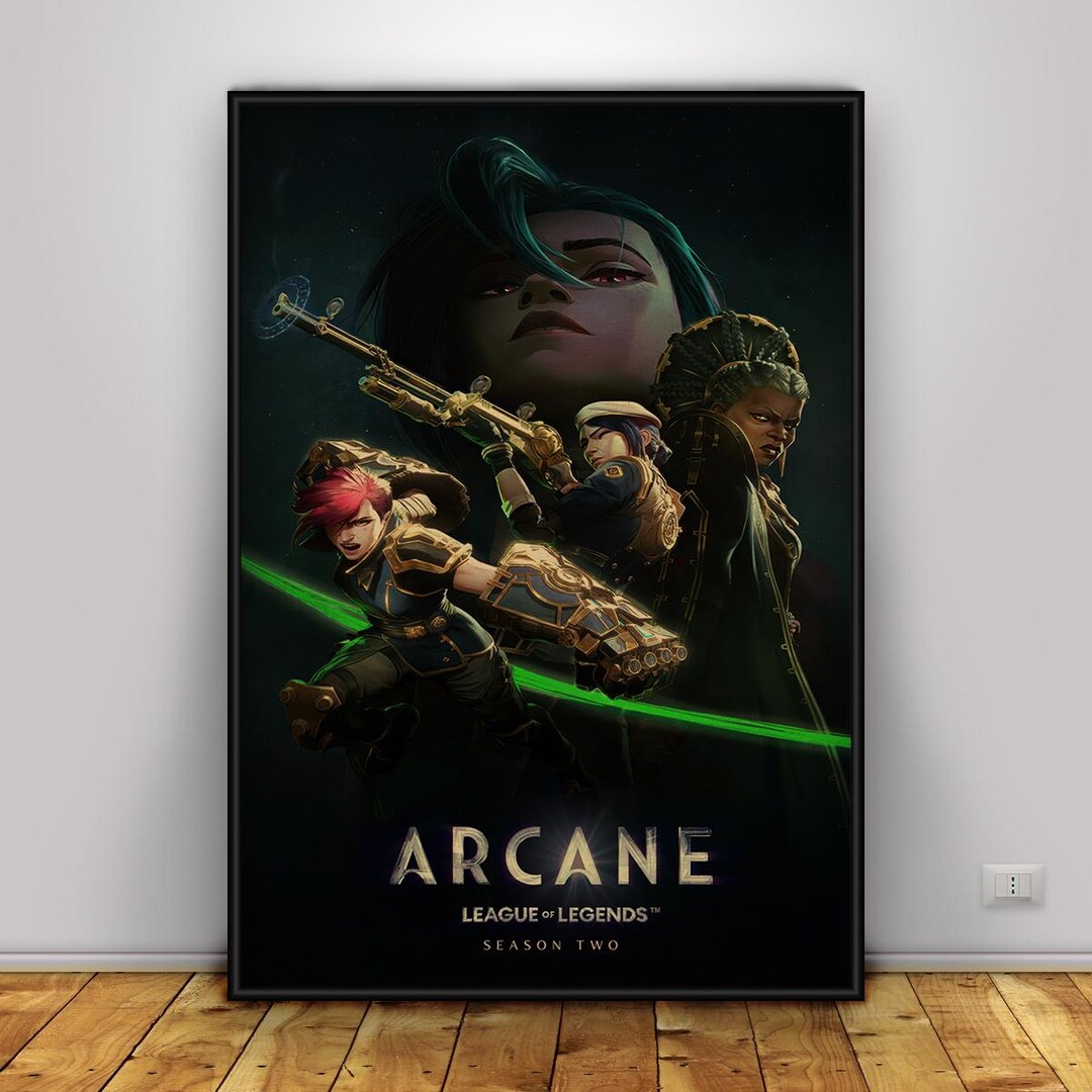 Arcane Poster, Vi and Jinx Wall Art, Animated Series Character Print ...