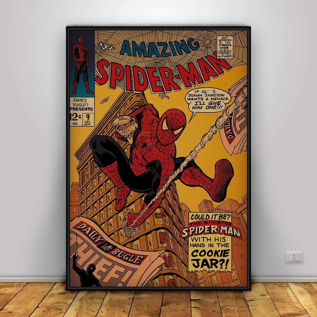 Vintage spiderman poster - Etsy 日本