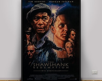 The Shawshank Redemption poster, klassieke gevangenisdrama kunst aan de muur, Frank Darabont film decor, Hope quote film print, cadeau poster