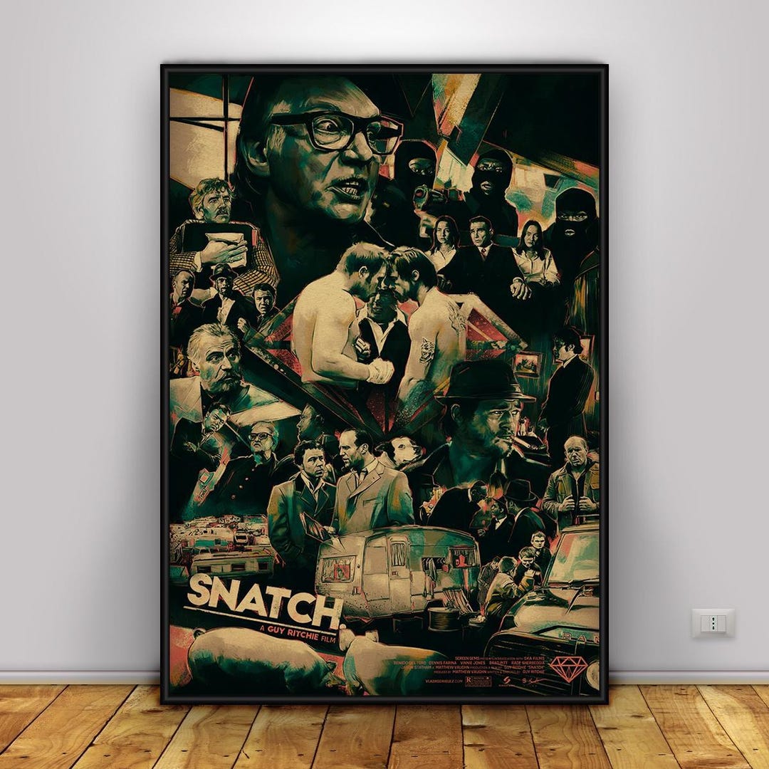 Snatch Poster British Crime Comedy Wall Art Guy Ritchie Movie Decor snatch-poster-british-crime-comedy-wall-art-guy-ritchie-movie-decor