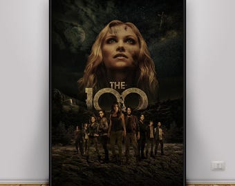 The 100 poster, Clarke Griffin en Bellamy Blake muurkunst, tv-serie print, cadeauposter