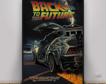 Back to the Future-poster, Marty McFly-muurkunst, decor scifi-film jaren 80, tijdreizenprint, cadeauposter