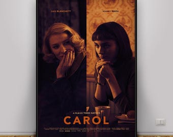 Carol-poster, romantische dramakunst aan de muur, Todd Haynes-filmdecor, klassieke liefdesverhaalprint, cadeauposter