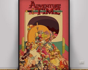 Adventure Time Poster, Finn and Jake Wall Art, Cartoon Series Home Decor, Gift Poster