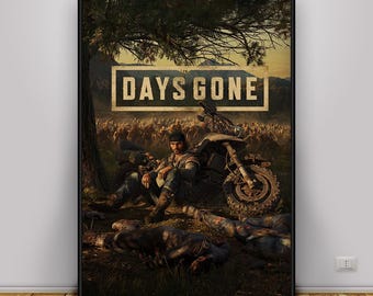 Days Gone poster, Deacon St. John kunst aan de muur, Days Gone game karakter print, survival actie fanart decor, cadeau poster