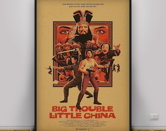 Big Trouble in Little China Poster, John Carpenter Wall Art, Cult Action Comedy Movie Decor, Retro Film Print, Gift Poster