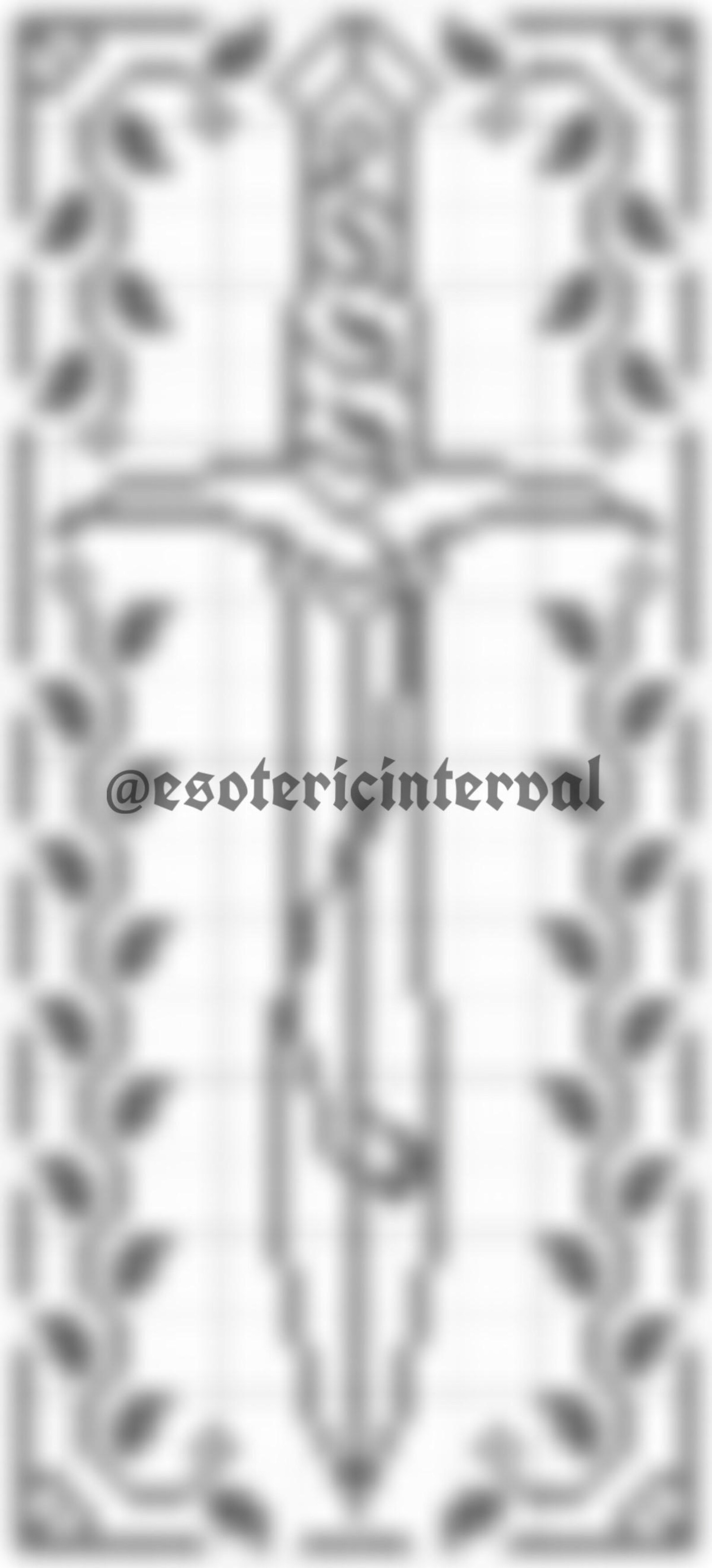 Sw Ord Pattern Chart Pattern for This Small Sting Sword Filet Crochet Tapestry - Etsy
