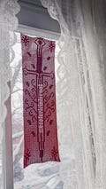chart pattern for this fantasy sword filet crochet tapestry