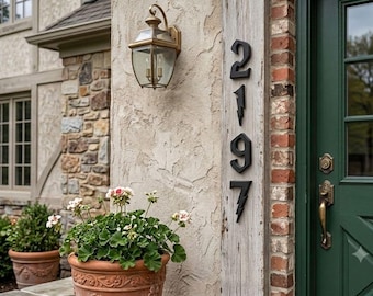 Wizarding World Inspired House Numbers, 6" Magical Font Address Sign, Weatherproof PETG Mailbox Letters, Outdoor Modern Gothic Home Decor