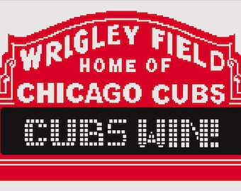Patrón de tapicería de los Cubs en Wrigley Field, Chicago (25 x 23 cm) - Descarga digital