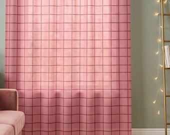 Rose Gold Curtains Contemporary Bedroom Decor Sheer Window Treatments Pink Accent Modern Aesthetic Shades Fabric College Apartment Gift