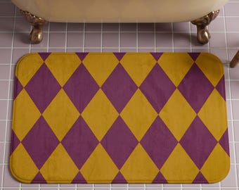 Tappetino da bagno artistico in stile Mid-Century Modern, accessorio per il bagno, decorazione per la casa di tendenza, essenziale per un appartamento eclettico, design vintage, idea regalo per un amico.