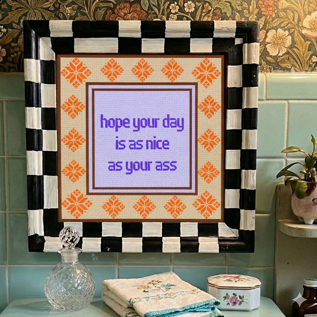 Funny Bathroom Wall Art Print Retro Humorous Poster Statement Wall ...