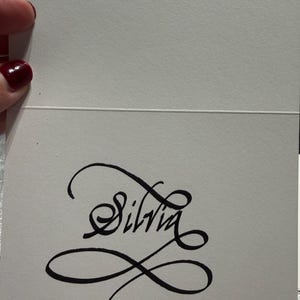 Personalized Handwritten Calligraphy Stationery Set | Ivory A2 Folded Cards set of 5