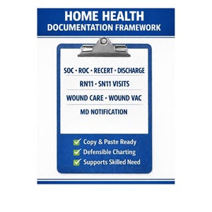 Home Gesundheit Doku-Rahmenwerk | SOC, ROC, Rezert, Spende, RN11, SN11, Wundversorgung, MD Mitteilung (pdf Download)